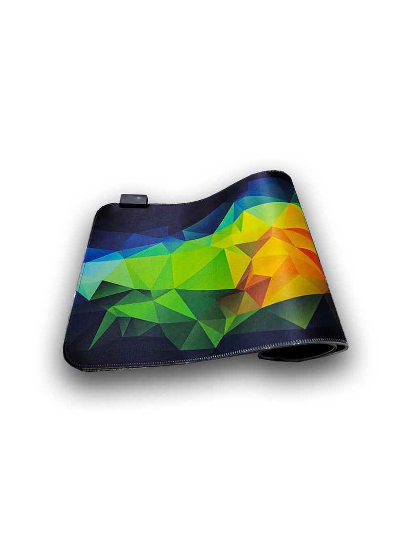 Generic - RGB XL Gaming Mouse Pad, Non-Slip, Water-Resistant, Rubber Cloth, Stitched Edge, Computer Game Mouse & Keyboard Mat – (80 * 30cm) - Image 1