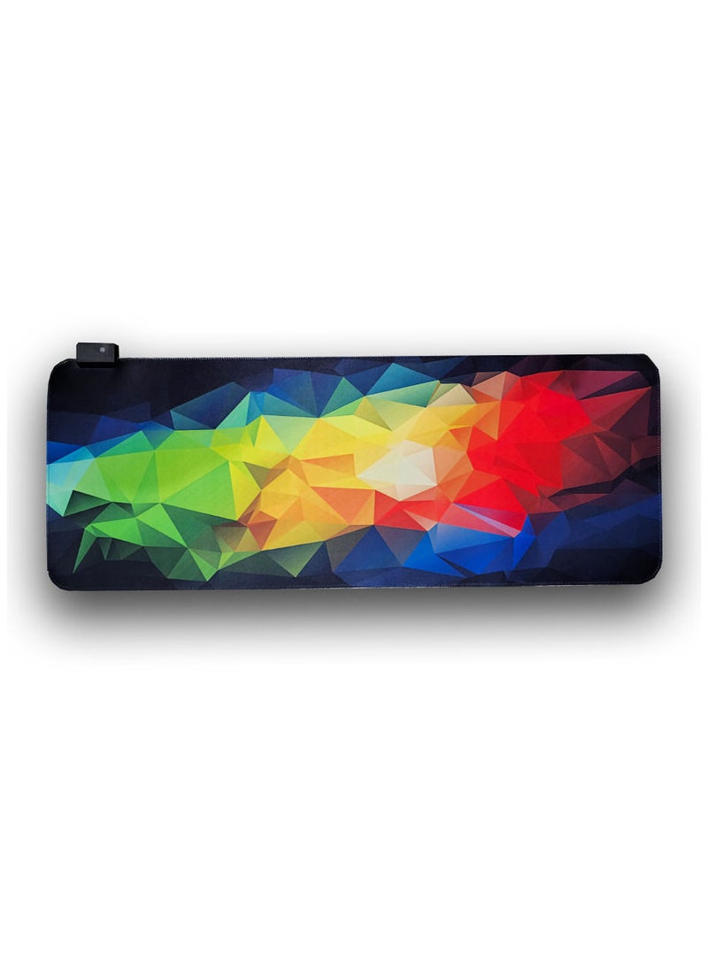 Generic - RGB XL Gaming Mouse Pad, Non-Slip, Water-Resistant, Rubber Cloth, Stitched Edge, Computer Game Mouse & Keyboard Mat – (80 * 30cm) - Image 1