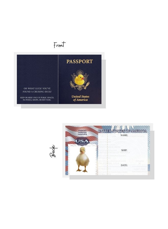 Lashicorn Passport Cruising Ducks Tag for Cruise Ship Game Attach to Rubber Sailing Duck | 50 pk | Mini 2 x 1.75” Hole Punch & Fold DIY Cruise Line Carnival Royal Caribbean What Luck You Found a Cruising Duck - Image 4