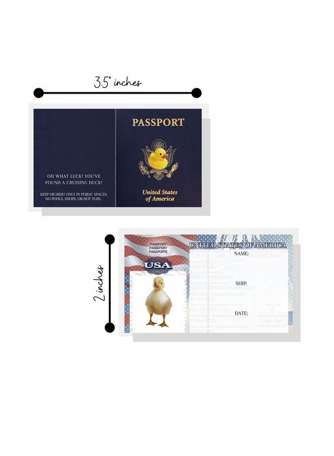 Lashicorn Passport Cruising Ducks Tag for Cruise Ship Game Attach to Rubber Sailing Duck | 50 pk | Mini 2 x 1.75” Hole Punch & Fold DIY Cruise Line Carnival Royal Caribbean What Luck You Found a Cruising Duck - Image 3