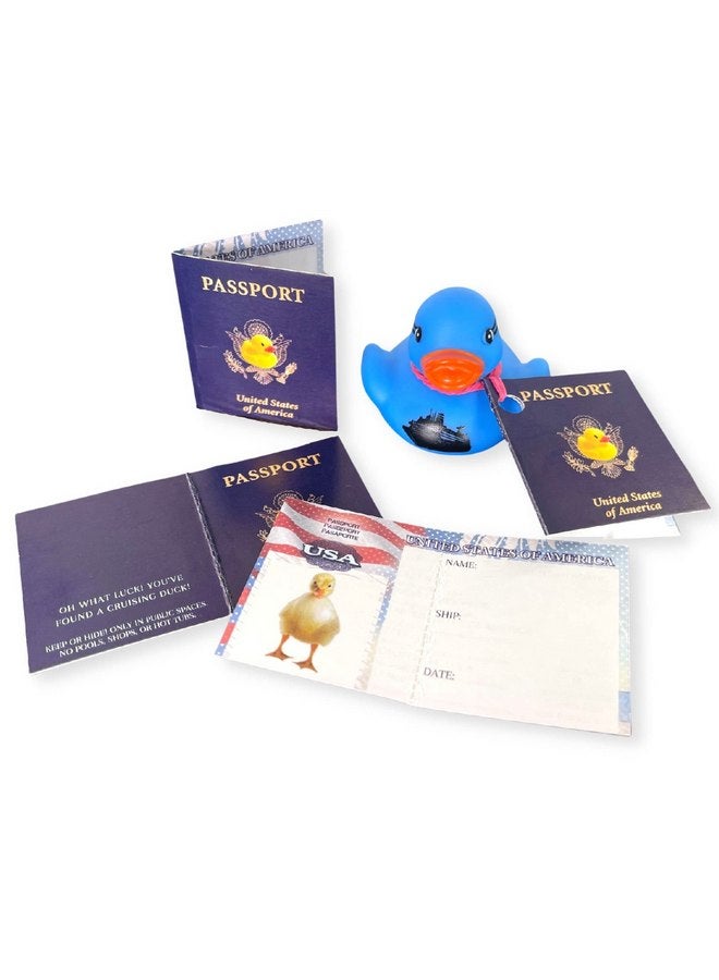 Lashicorn Passport Cruising Ducks Tag for Cruise Ship Game Attach to Rubber Sailing Duck | 50 pk | Mini 2 x 1.75” Hole Punch & Fold DIY Cruise Line Carnival Royal Caribbean What Luck You Found a Cruising Duck - Image 1