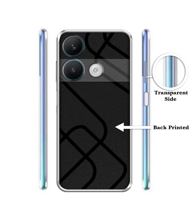 Casotec Zig-Zag Black Line Design Printed Silicon Soft TPU Back Case Cover for Lava Storm Play 5G - Image 2