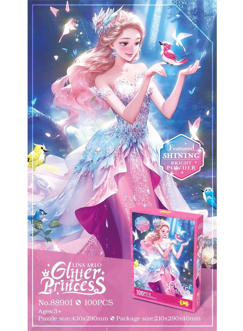 100-Piece Princess Jigsaw Puzzle - Kid Toy - Brain Games - Child Education Development Toy - Image 1
