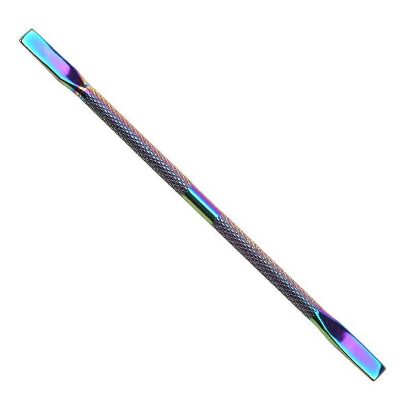 In-Stock Stainless Steel Nail Cuticle Pusher Double-Ended Nail Remover Titanium Nail File Cuticle Remover Tool Titanium Model - Image 1