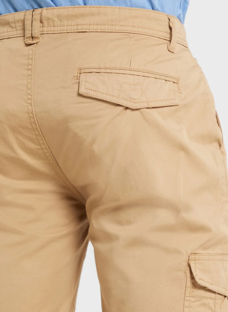 Thomas Scott Thomas Scott Men Smart Slim Fit Cargos Trousers