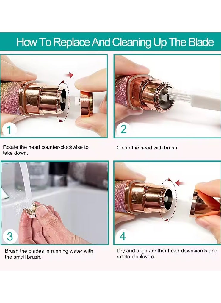 Generic - 2 In 1 Rechargeable Flawless Eyebrow Trimmer & Facial Hair Remover-Multicolour - Image 1