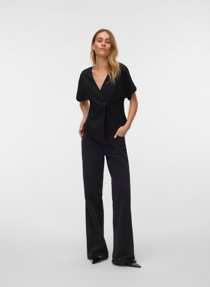 VERO MODA Casual V Neck Wrap Top - Image 4