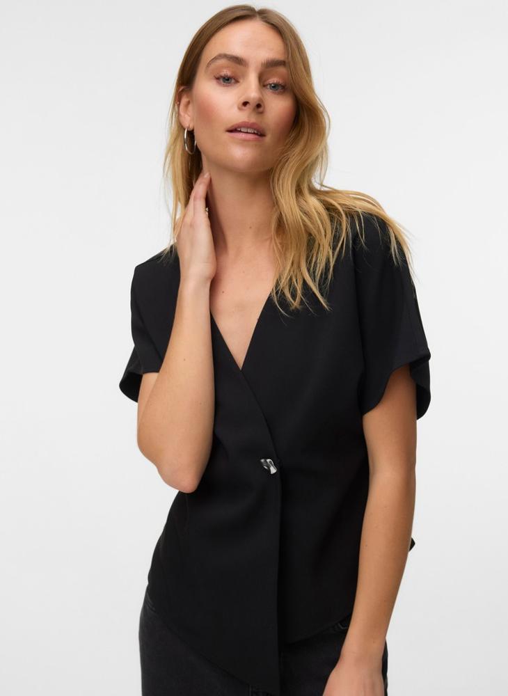 VERO MODA Casual V Neck Wrap Top - Image 1