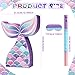 Faccito Mermaid Tail Piata Ocean Supplies Pull String Seashell Fish Piata with Blindfold and Bat for Girls Under The Sea Theme Birthday Party Carnival Activity DecorationsMermaid - Image 2
