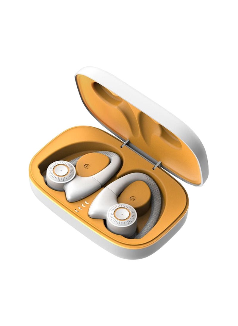 Generic - TWS Bluetooth Earphones Wireless Earbuds Built in Mic with Microphone Earhooks for Running (White) - Image 1