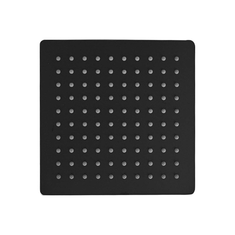 Besy 8 Inch Rain Shower Head  8"" Square Rainfall & High Pressure Stainless Steel Bath Showerhead  1/16"" Ultra Thin  Waterfall Full Body Coverage With Silicone Nozzle  Matte Black Finish - Image 1