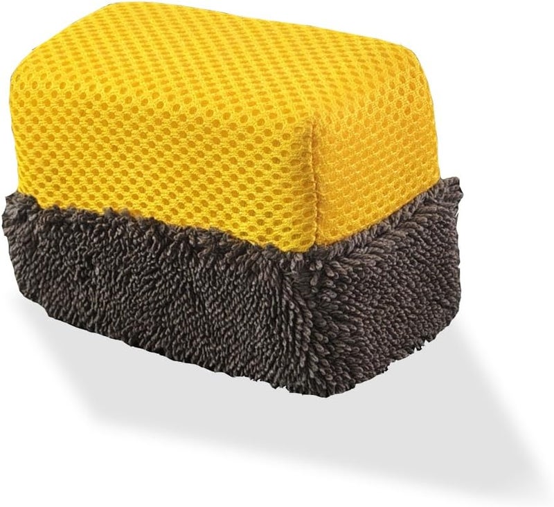 RXALASKA Tire Shine Applicator Pad, Microfiber Tire Dressing Applicator Sponge Pad, Durable Tire Gel Applicator Foam Brightener Cleaner for Automotive Detailing - Image 1