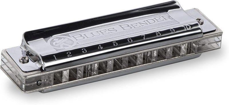 Hohner Blues Bender Harmonica in Key of F - Stainless Steel