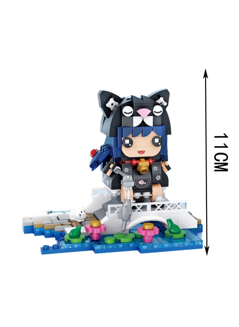 365pcs Cat Girl Model Set Building Blocks Creative Diy Simulation Collection Building Assembly Toys Children'S Gifts Home Decorations - Image 2
