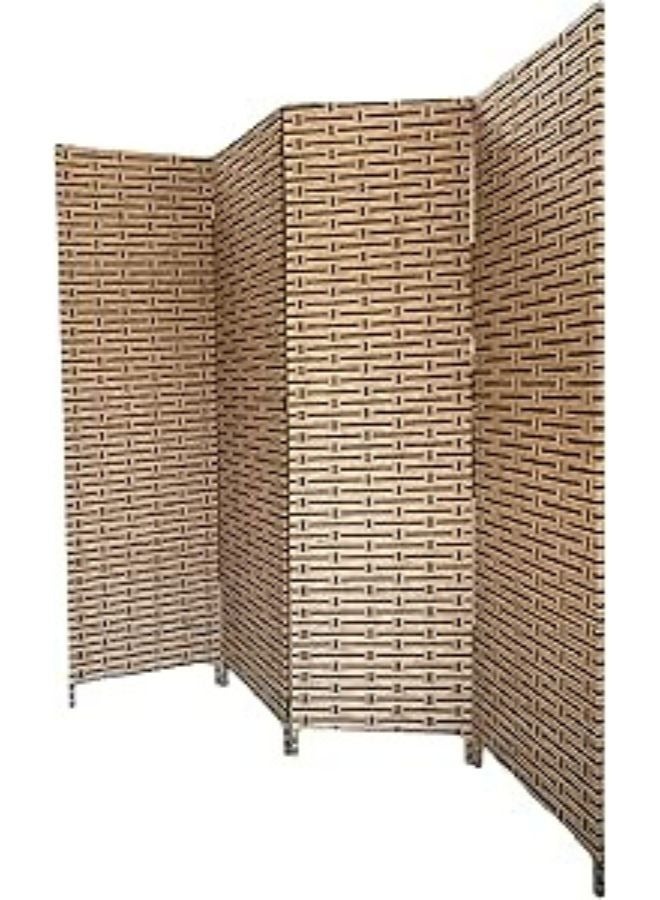 هارموني هوم فاصل غرفة هارموني هوم بأربع لوحات، 200 × 180 سم، حاجز خصوصية قابل للطي، قسم محمول قائم بذاته من الخيزران لغرفة النوم، المكتب وغرفة المعيشة (A8) - Image 1