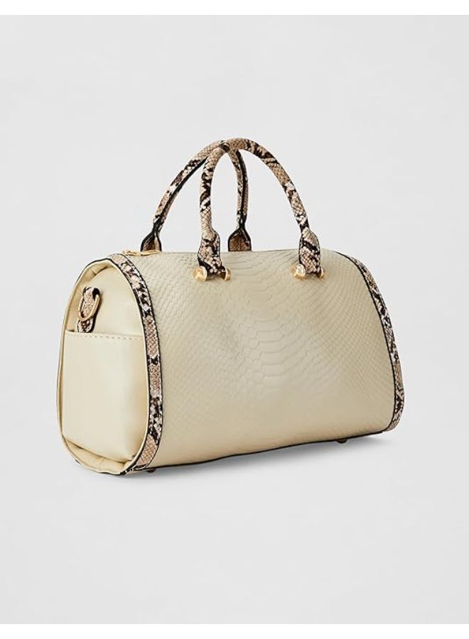 Styli Snakeskin Textured Handheld Bag With Tasselled - Image 4
