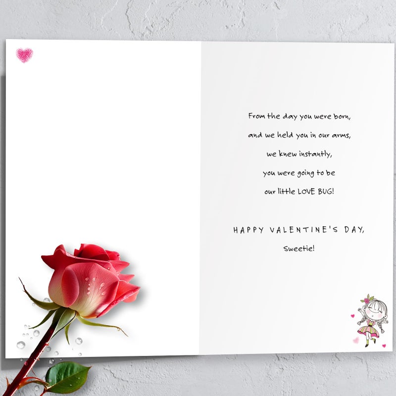 HEJOYN Valentine Card for Granddaughter, Happy Valentine's Day Card Gifts for Granddaughter - Image 2