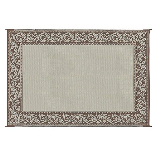 Stylish Camping Ming's Mark RD7 Stylish Camping Reversible Classical Patio Mat - 6' x 9', Brown/Beige - Image 4