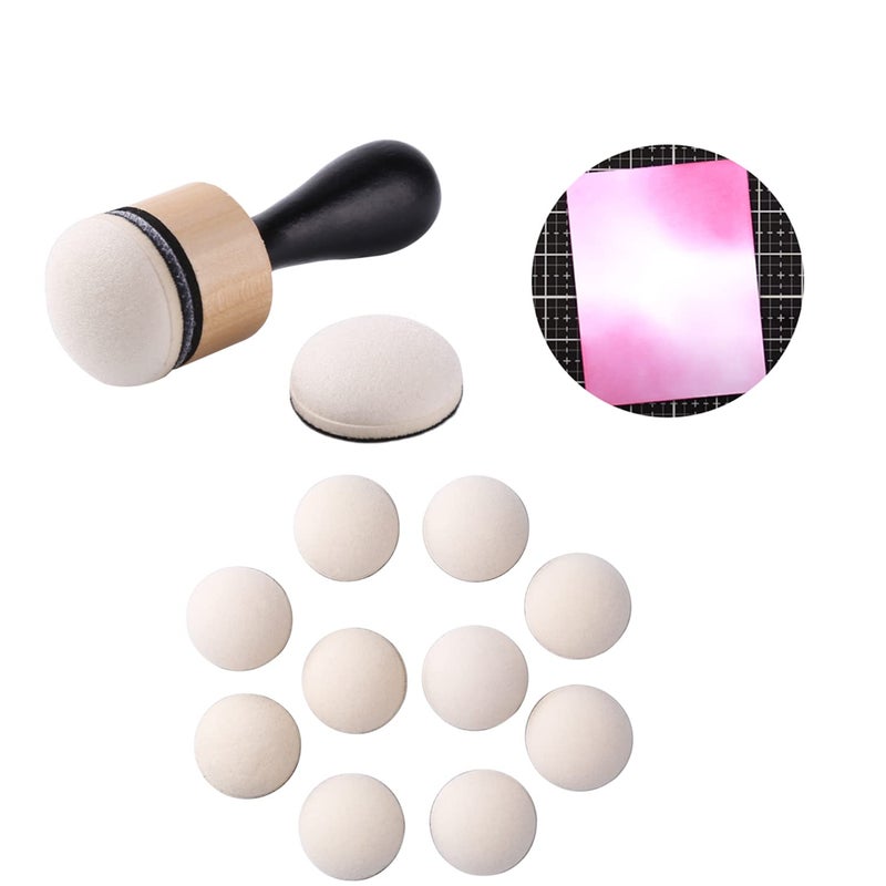 BAOFALI Mini Ink Blending Toolwith Foams Replacement Refill Foam Tool for Foams Scrapbooking Painting Drawing Art Supplies Handle Ink Tools Embossing Stencils