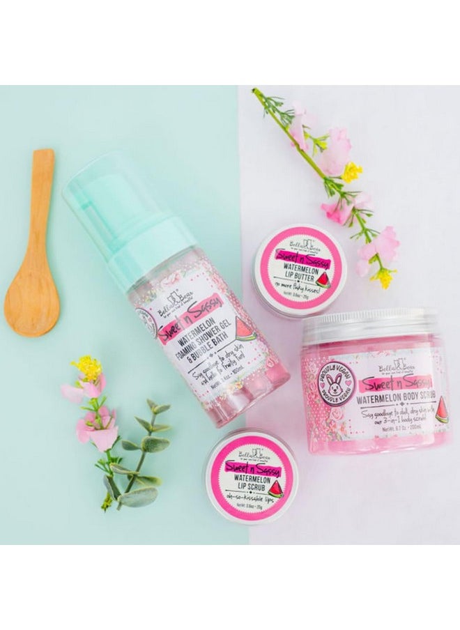 Bella and Bear Bella & Bear Sweet 'n; Sassy MIdi Bath & Body Gift Set with Foaming Shower Gel & Bubble Bath, Body Scrub & Lip Scrub and Lip Butter  - Image 2