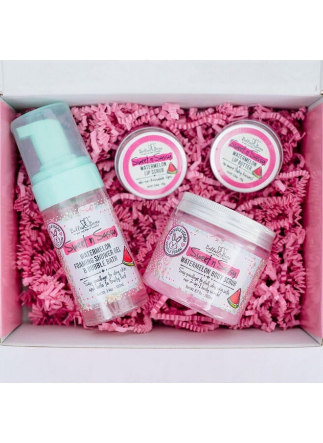 Bella and Bear Bella & Bear Sweet 'n; Sassy MIdi Bath & Body Gift Set with Foaming Shower Gel & Bubble Bath, Body Scrub & Lip Scrub and Lip Butter  - Image 3