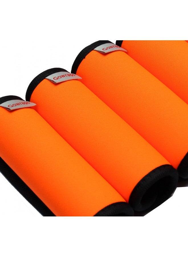 Gowraps Neoprene Luggage Handle Wrap 5pcs Pack Neon Luggage Tags/Identifiers Bright Luggage Markers Airport Travel Accessories for Luggage/Suitcase Fluorescent Orange - Image 1