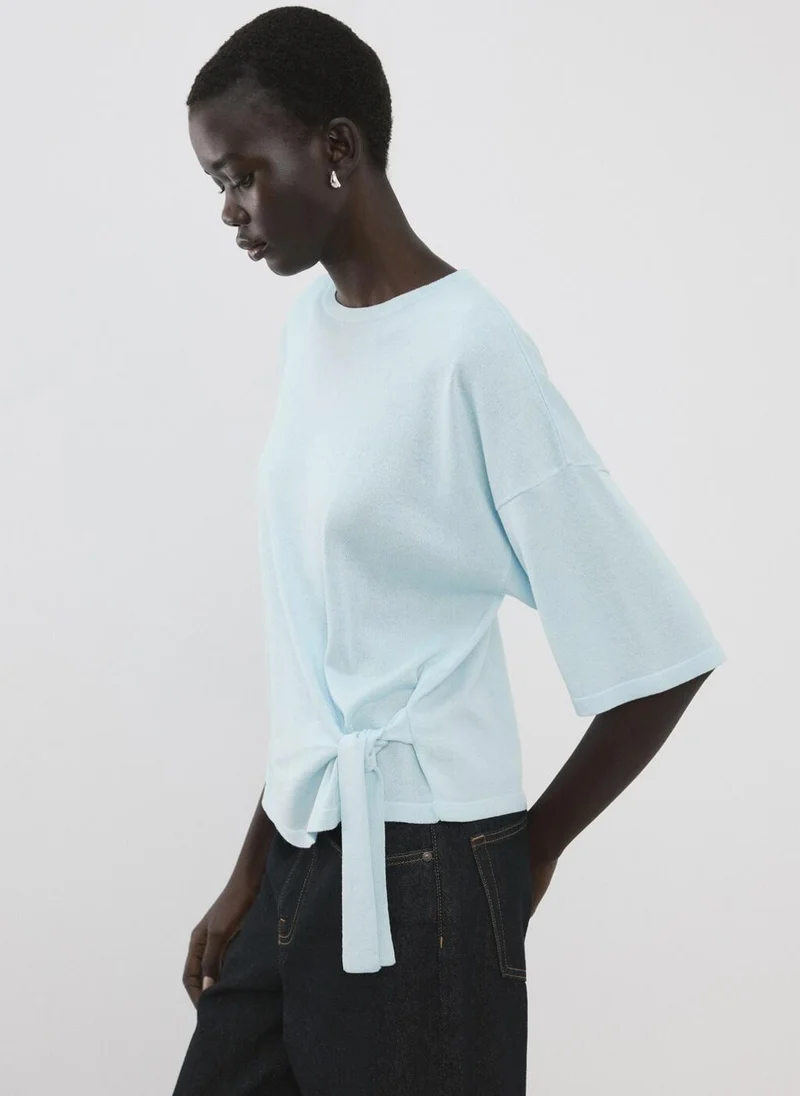 مانجو Bow knit sweater