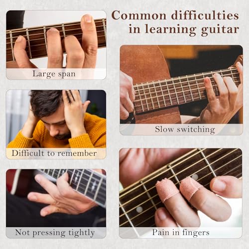 YAKUHY Guitar Chord Presser for Beginners Chord Trainer Tools Portable Learning for Aid for Guitar Starters Enhances Muscle Memory and Chord Transitions Blackfor Beginners Friends for gifts - Image 3