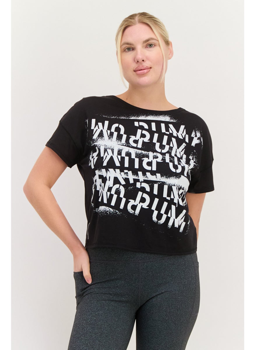 PUMA Women Sportswear Fit Short Sleeves Outdoor Top, Black  - Image 1