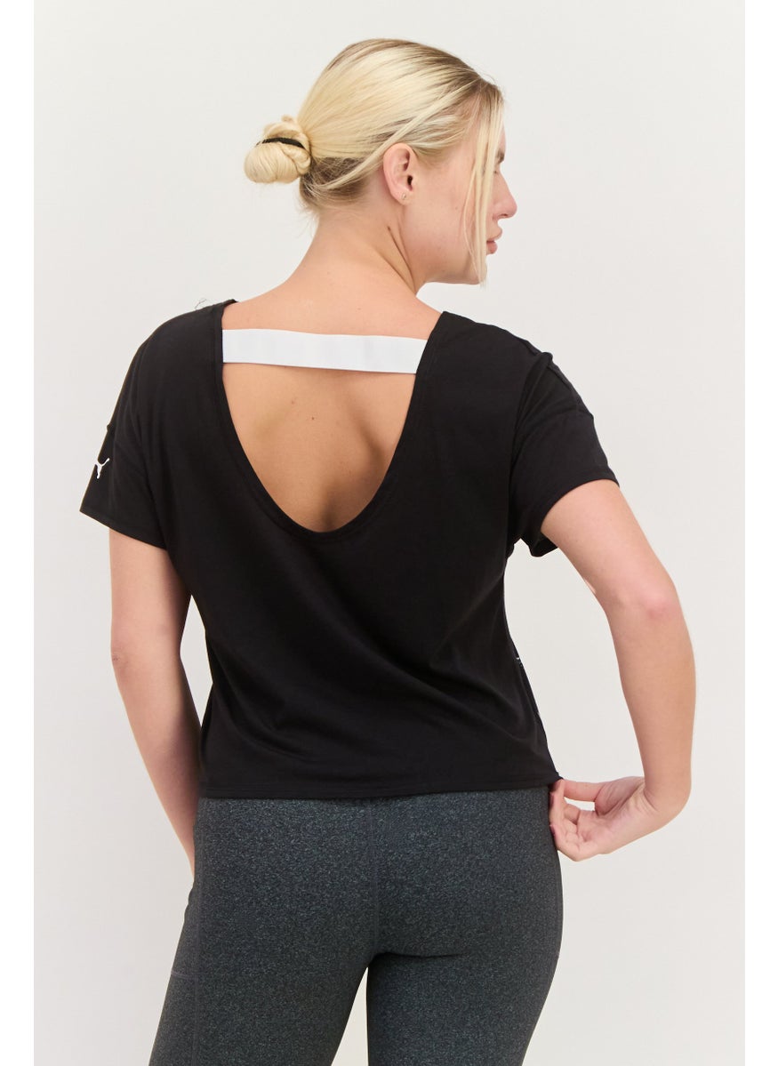 PUMA Women Sportswear Fit Short Sleeves Outdoor Top, Black  - Image 3