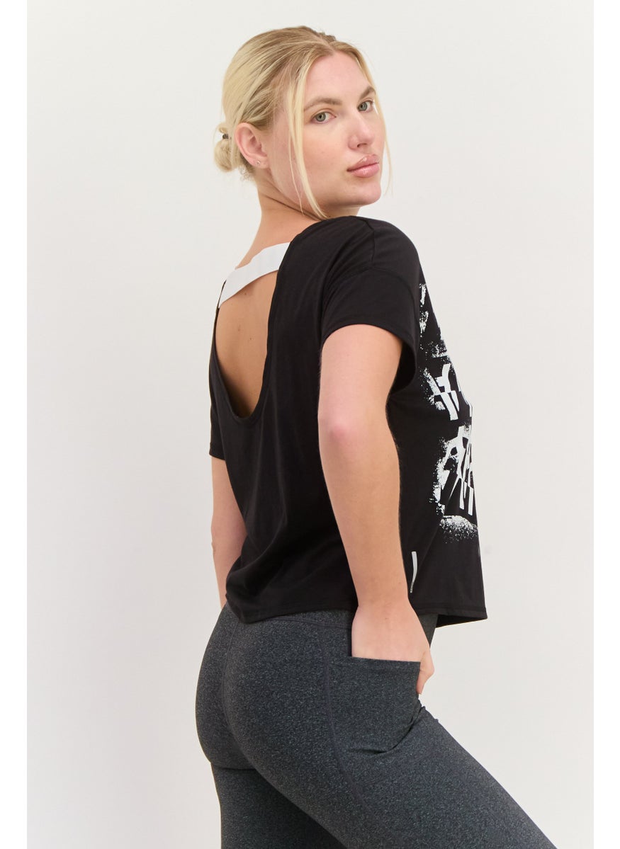 PUMA Women Sportswear Fit Short Sleeves Outdoor Top, Black  - Image 2