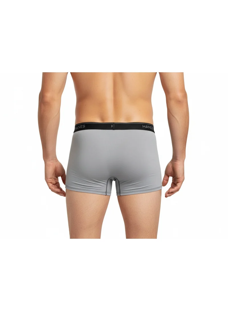 Hanes  Hanes Mens Cool Dri Tagless Regular Length Boxer Briefs for Men | Best Price UAE