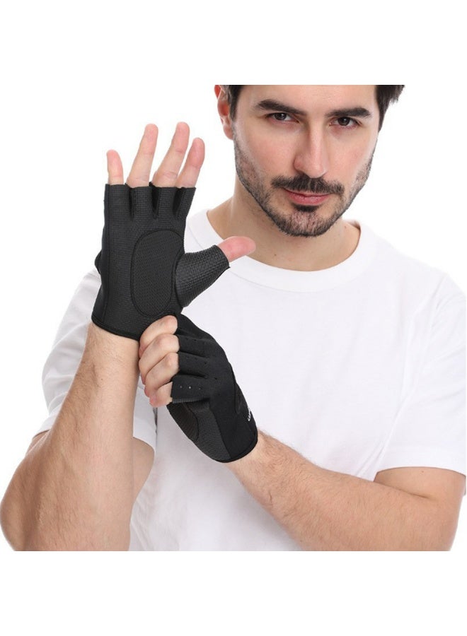 Sports half finger gloves, outdoor cycling fitness gloves, breathable, shock-absorbing, and wear-resistant gloves, men's and women's gloves(S) - Image 4