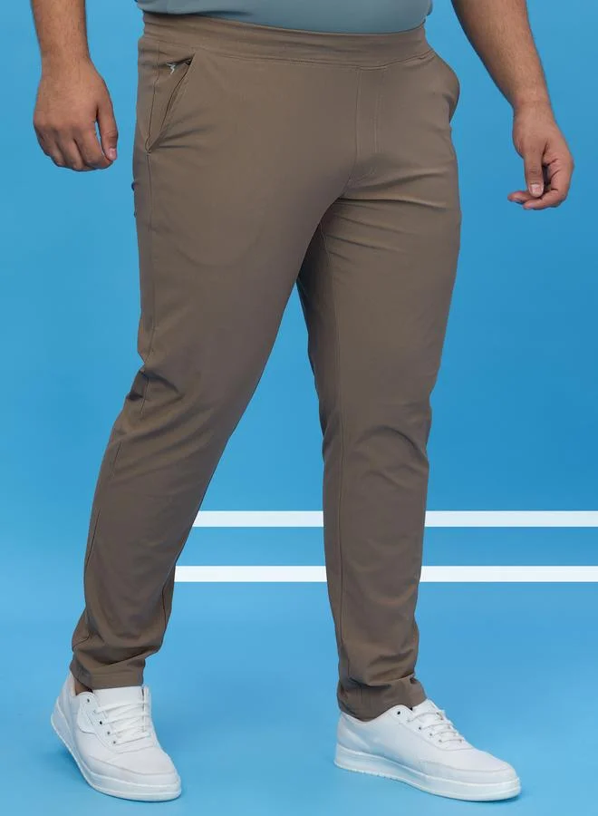 Technosport Technosport Men Solid Relaxed Fit Track Pants with DURACOOL+