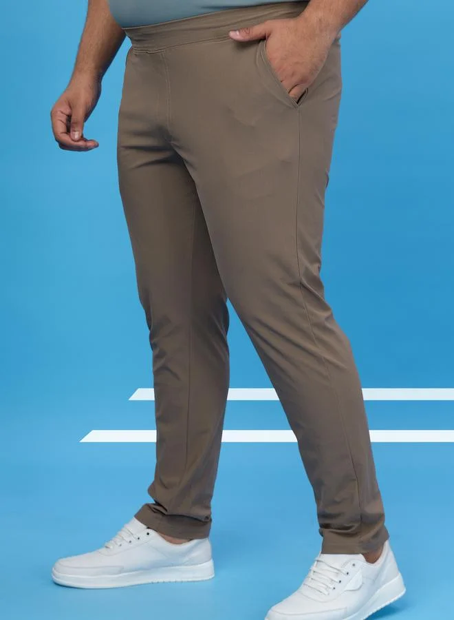 Technosport Technosport Men Solid Relaxed Fit Track Pants with DURACOOL+