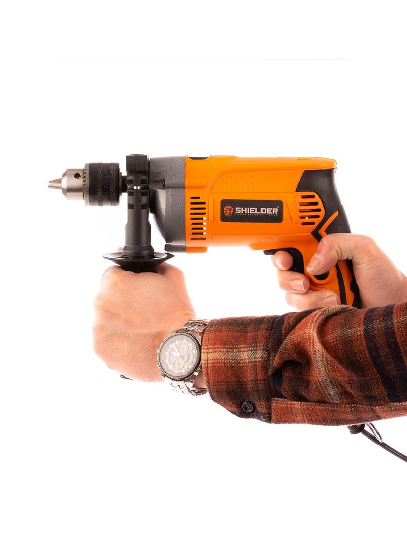 Shielder Hammer Drill Shielder SH-1631 820W Semi Gear Electric Drill With 13mm Keyed Chuck, Variable Speed And Forward Reverse Function - Image 4