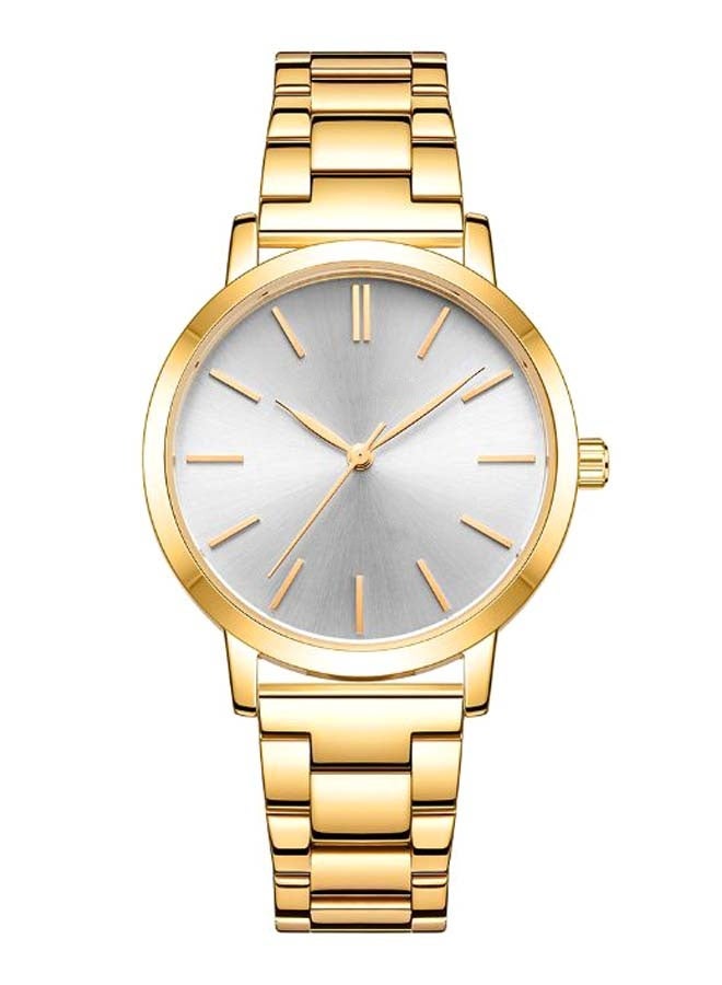 GWomen's Gold Alloy Analog Wrist Watch - 42mm Classic Design with Stainless Steel Back, Quartz Movement & Strap - Water Resistant, Elegant Timepiece for Casual & Formal Occasions - Image 1
