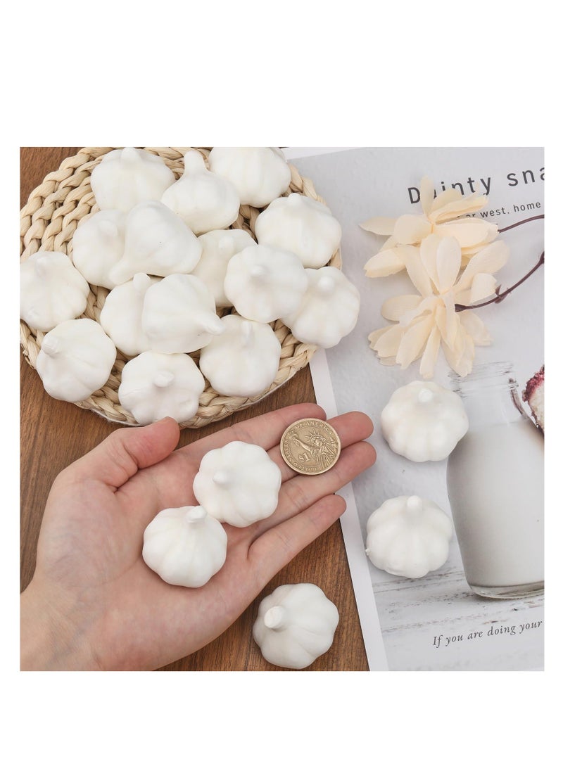 Generic 60Pcs Foam Fruit Artificial Garlic, Simulation Realistic Lifelike Models Artificial Vegetables for Party Autumn Supplies Farmhouse Restaurant Photography Props, Lightweight, Easy to Carry (White)  - Image 3