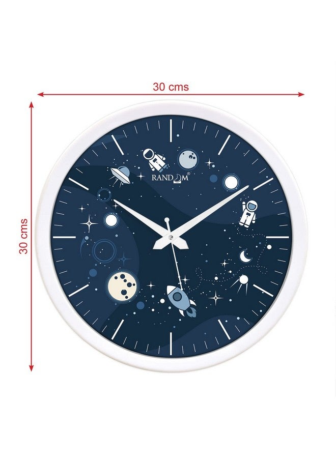RANDOM 12-inch Plastic & Glass Decorative Wall Clocks for Home,Living Room, Lobby, Kitchen, Plastic Analog Stylish Wall Clock - Image 4