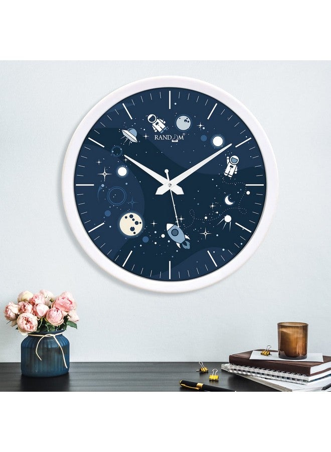 RANDOM 12-inch Plastic & Glass Decorative Wall Clocks for Home,Living Room, Lobby, Kitchen, Plastic Analog Stylish Wall Clock - Image 1