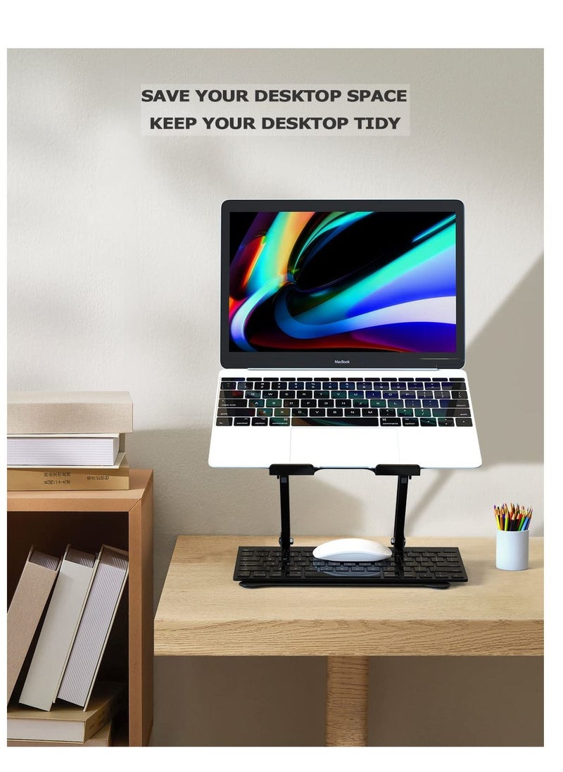 Arabest Laptop Riser Adjustable Laptop Stand Foldable Aluminum Portable Computer Stand Laptop Holder Compatible for MacBook,HP, Lenovo,Surface,Dell, ASUS, Laptops up to 17 Inch  - Image 4