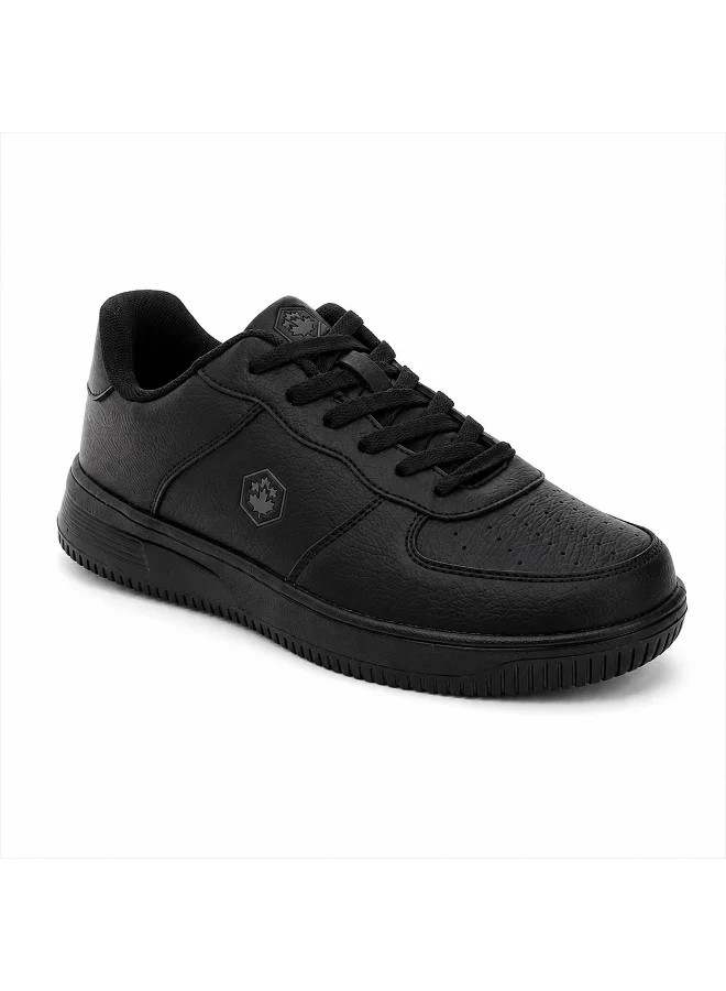 لامبرجاك Lumberjack Men's Black Casual Sneakers | Lightweight Lace-Up Walking Shoes | Comfortable Everyday Fashion Shoes | Durable Low-Top Lifestyle Sneakers