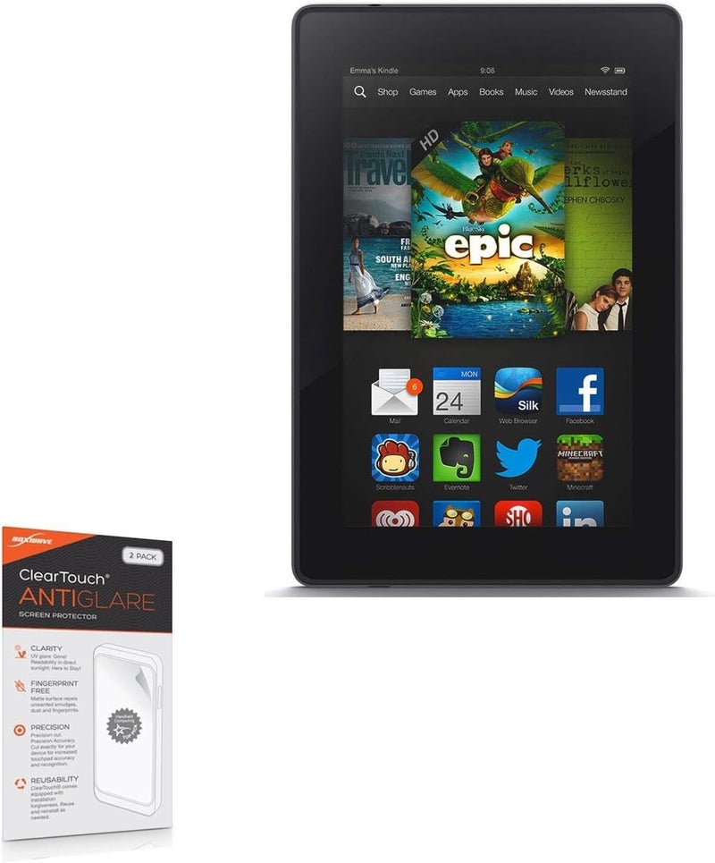 BoxWave Kindle Fire HD 7 (2012) Screen Protector, [ClearTouch Anti-Glare (2-Pack)] Anti-Fingerprint Matte Film Skin for Amazon Kindle Fire HD 7 (2012) - Image 1