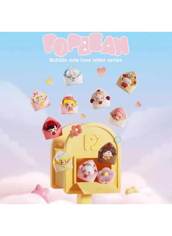 Bubble Mart POP BEAN Love Letter Valentine's Day Cute Series Doll Bubble Mart Cute Sitting Blind Box-Color:The Whole Set Of 10 [do Not Repeat]]  - Image 2