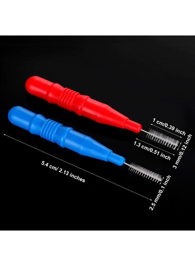 Chabeia 88Pcs Interdental Brushes 2 Sizes, 360° Bendable Soft Bristles Braces Brush Dental Brushes Between Teeth Gum Interdental Brushes for Gum Braces Oral Teeth Cleaning Tool（Red & Blue） - Image 3