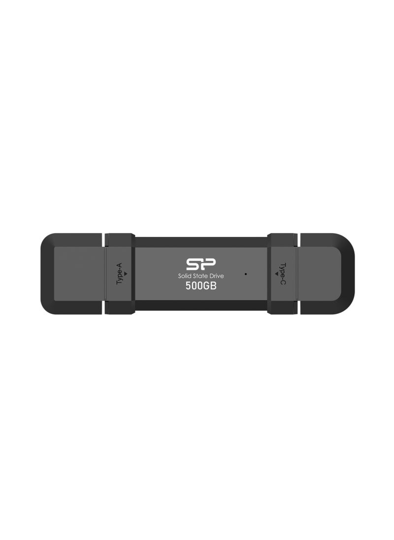 Silicon Power - Portable SSD DS72 Type-c and USB A 3.2 Gen 2 500GB - Image 1