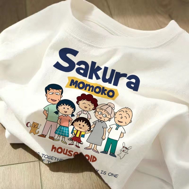 Hong Kong Style Ice Silk Short-Sleeved T-Shirt Unisex Cartoon Monster Printed Couples Summer Loose Top Half Sleeve - Image 5