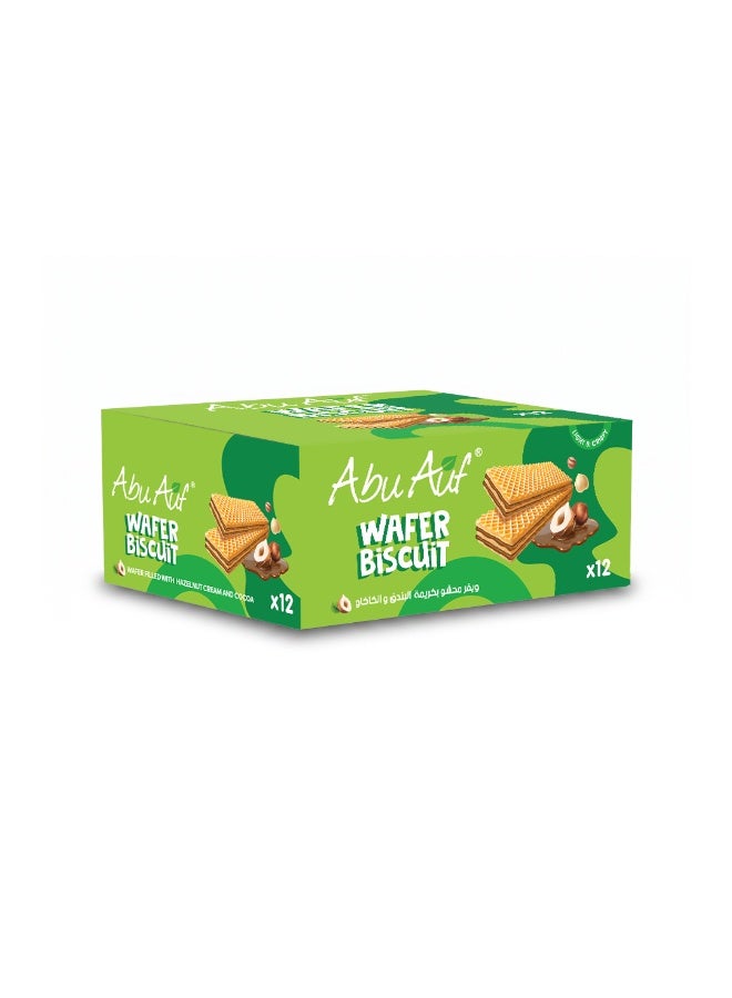 Abu Auf Wafer Biscuit Box, Hazelnut & Cocoa Filled, 12 Pieces
