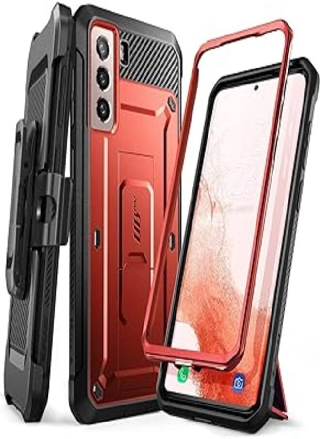 Generic - Supcase unicorn beetle pro series case for samsung galaxy s22 5g (2022 release), full-body dual layer rugged belt-clip & kickstand case without built-in screen protector (ruddy) - Image 1