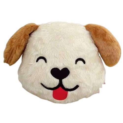 AVSHUB Cute Lovely Cartoon Dog Face White Throw Pillow Filled for Home Decorative Pillow Case & Cushion Pillow for Sofa, Bedroom, Living Room 9 Inch (Set of 1) - Image 3